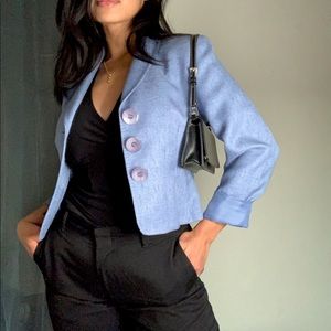 Jones New York Periwinkle cropped blazer
